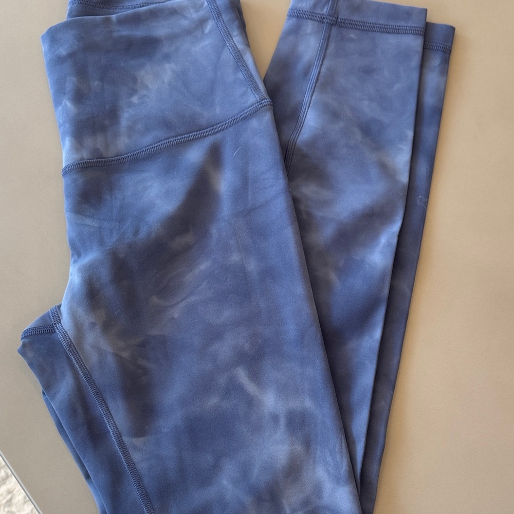 lululemon athletica Navy Blue Marble Leggings